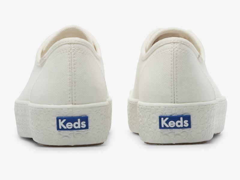 Keds Triple Kick Canvas Emboss Foxing Snow Platform Sneakers Damen Weiß | 03286ZMQO