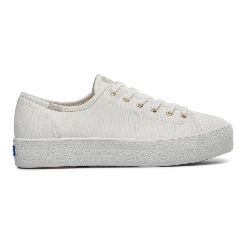 Keds Triple Kick Canvas Emboss Foxing Snow Platform Sneakers Damen Weiß | 03286ZMQO