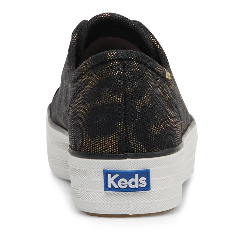 Keds Triple Kick Metallic Canvas Canvas Damen Schwarz | 26048FZDP