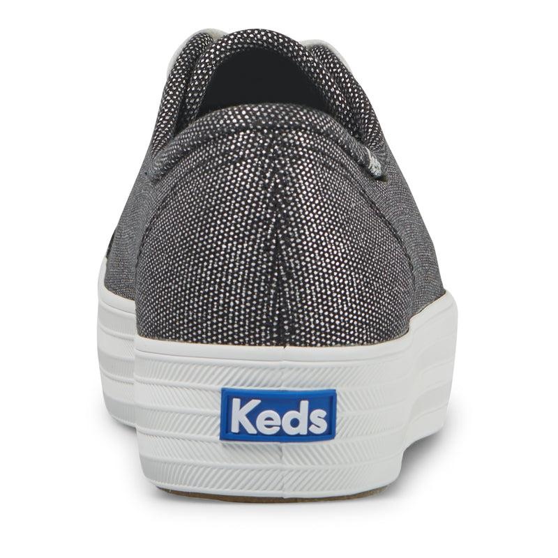 Keds Triple Kick Metallic Pewter Platform Sneakers Damen Schwarz | 94760ZSGU