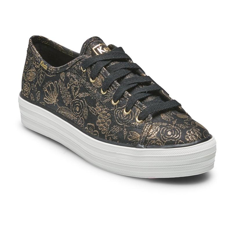 Keds Triple Kick Rifle Paper Co. Colette Jacquard Prints Damen Schwarz | 97142GWSR