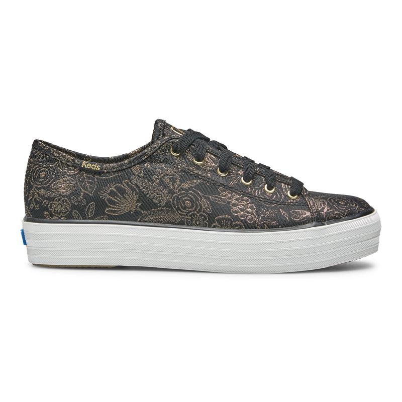 Keds Triple Kick Rifle Paper Co. Colette Jacquard Prints Damen Schwarz | 97142GWSR