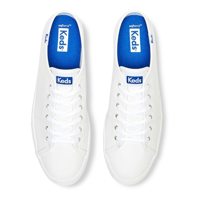 Keds Triple Mule Leder Leather Sneakers Damen Weiß | 90615NSYL