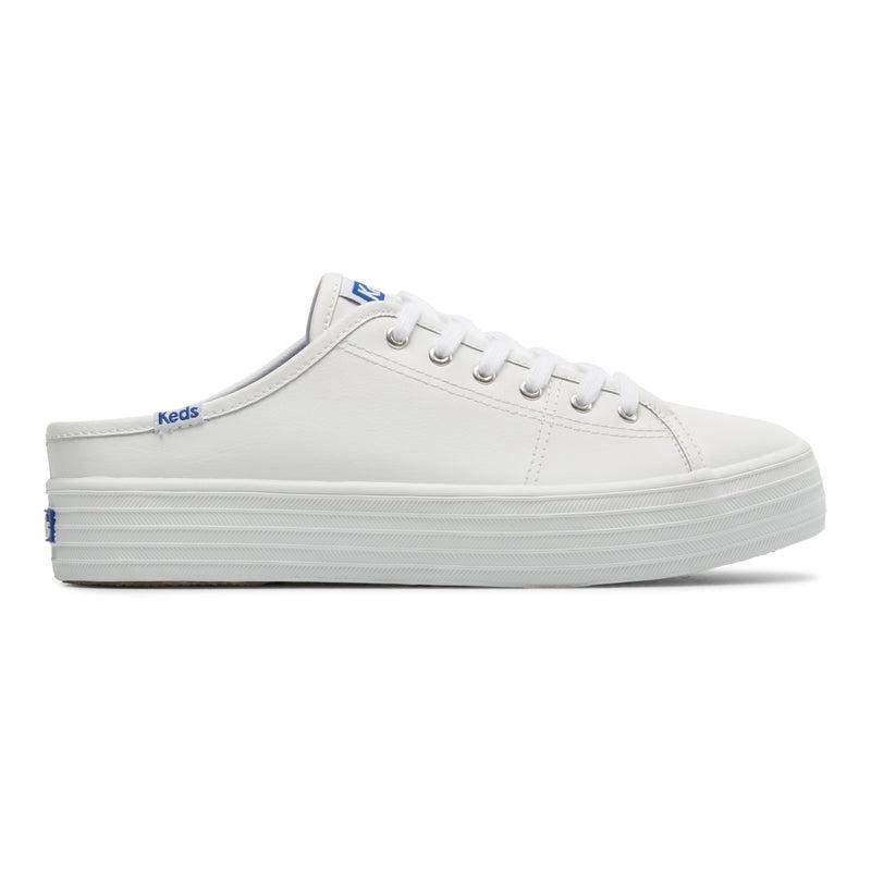 Keds Triple Mule Leder Leather Sneakers Damen Weiß | 90615NSYL