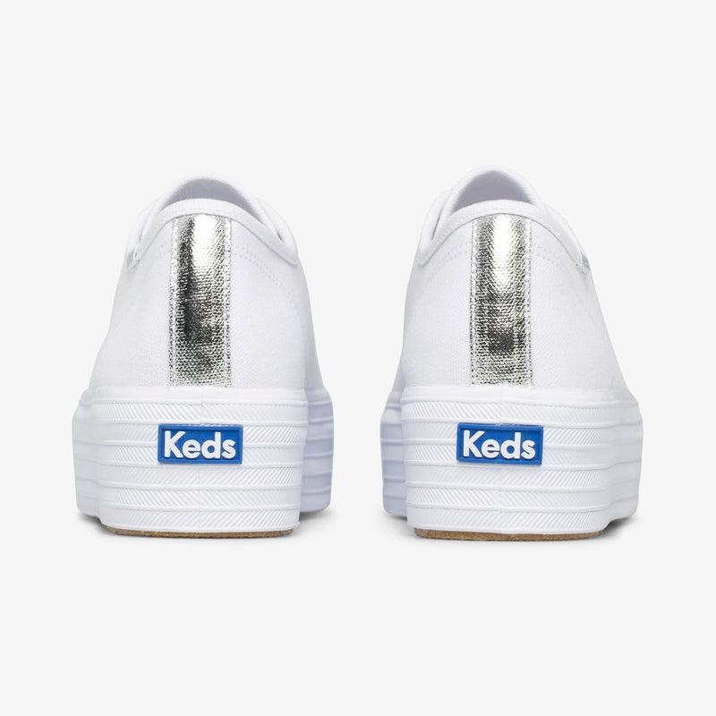 Keds Triple Up Canvas Canvas Damen Weiß | 81593LBMD