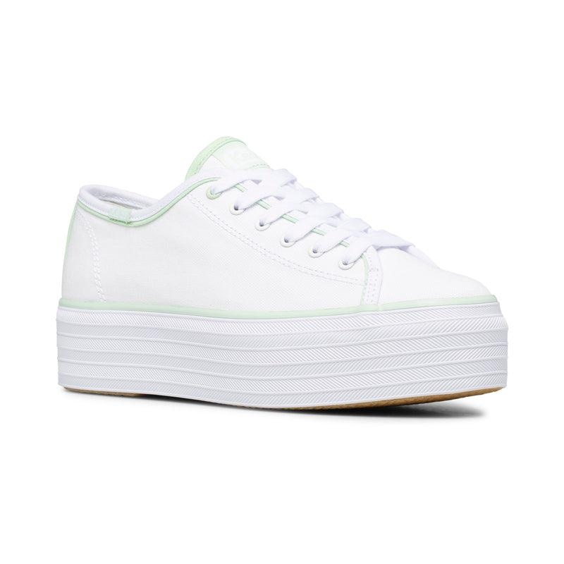 Keds Triple Up Canvas Hits Canvas Damen White/Mint | 58267AVOL