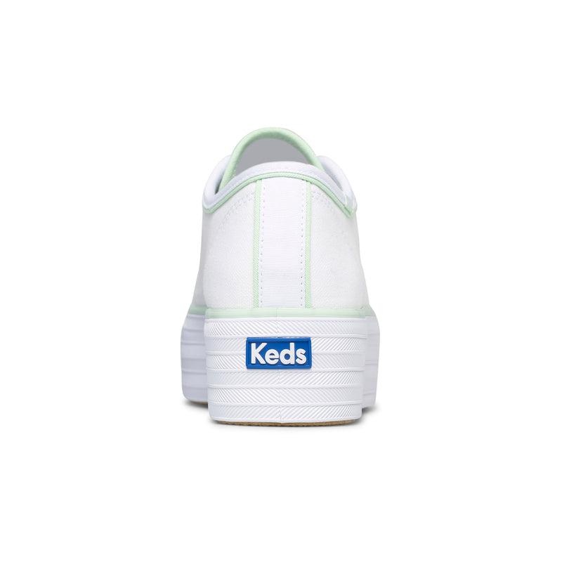 Keds Triple Up Canvas Hits Platform Sneakers Damen White/Mint | 65834QVHO