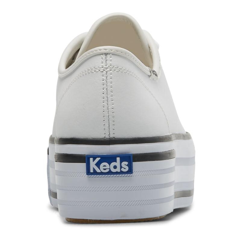 Keds Triple Up Leder Bumper Foxing Leather Sneakers Damen Weiß | 06457YVEL