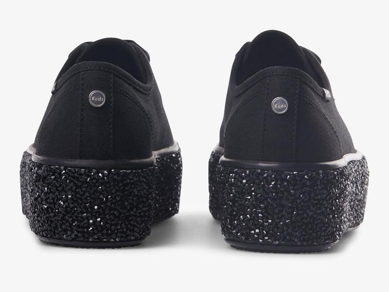 Keds Triple Up Rock Salt Cel Canvas Damen Schwarz | 70462NEMZ