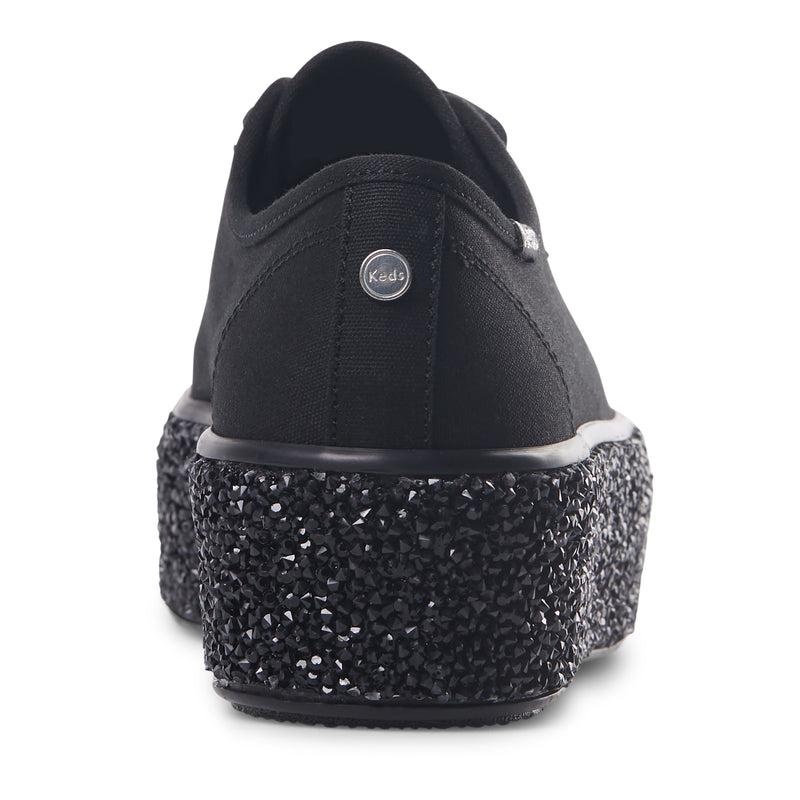 Keds Triple Up Rock Salt Cel Canvas Damen Schwarz | 70462NEMZ