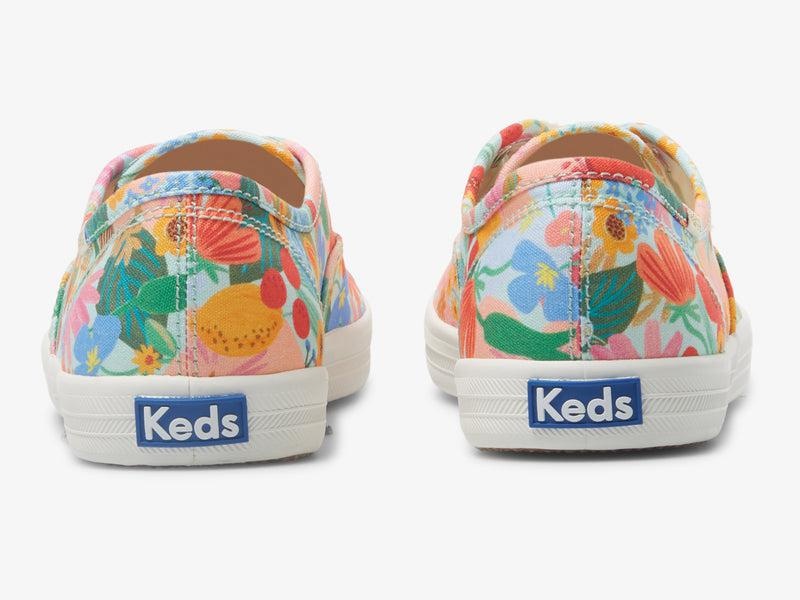 Keds x Rifle Paper Co. Champion Canvas Damen Blue/Multicolor | 36489TPAY