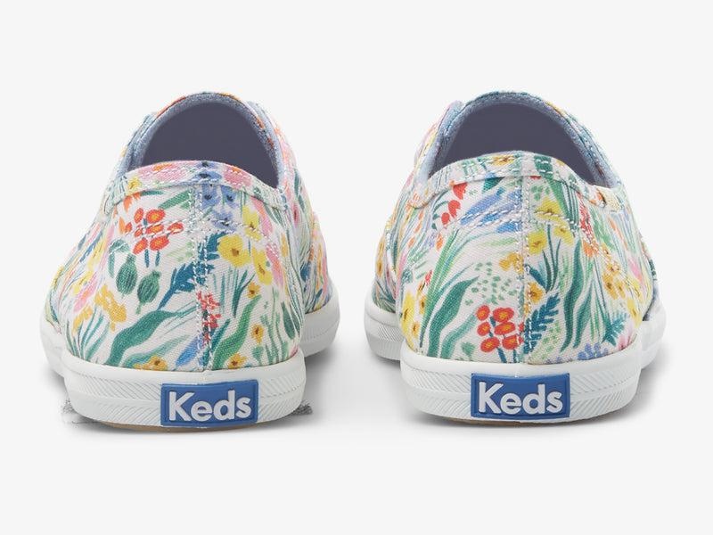 Keds x Rifle Paper Co. Chillax Canvas Damen White/Multicolor | 78321PFUA