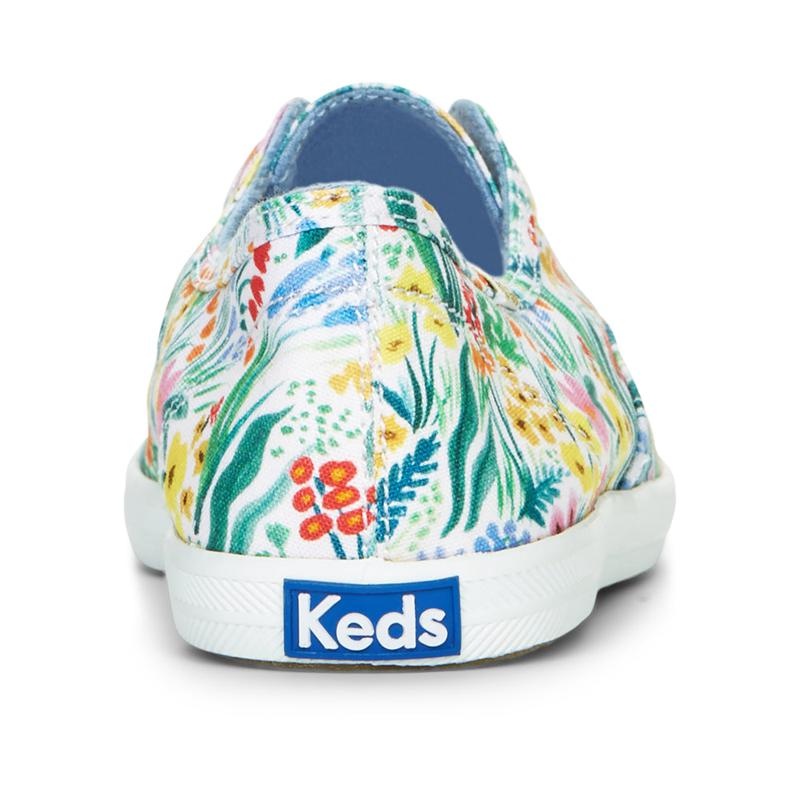 Keds x Rifle Paper Co. Chillax Canvas Damen White/Multicolor | 78321PFUA