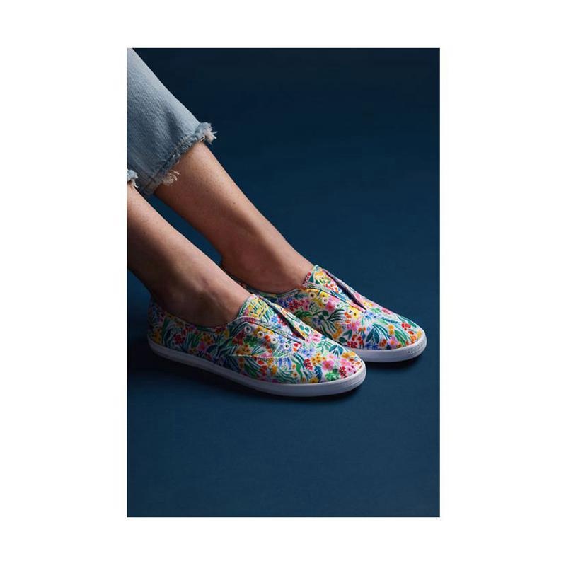 Keds x Rifle Paper Co. Chillax Lea Halbschuhe Damen Weiß Mehrfarbig | 54768UBYA