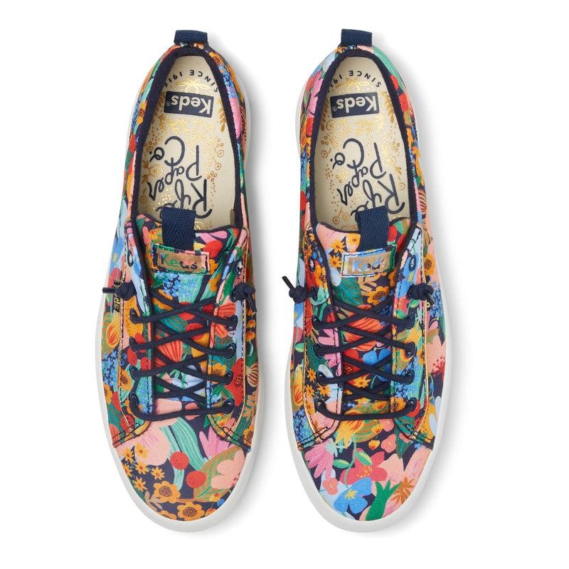 Keds x Rifle Paper Co. Kickback Halbschuhe Damen Navy/Multicolor | 26943ZTSM