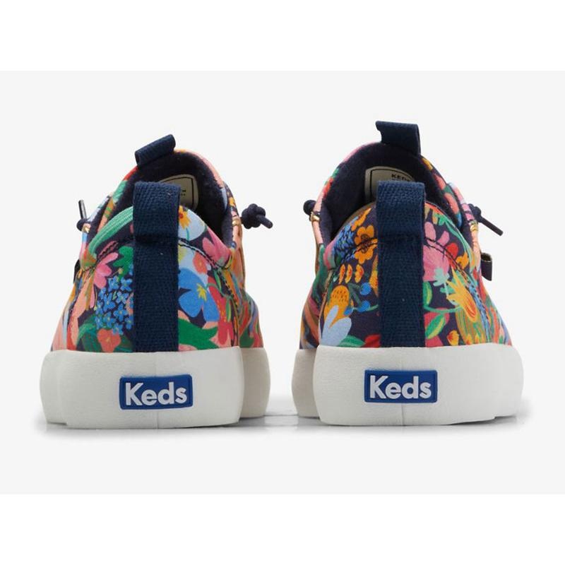 Keds x Rifle Paper Co. Kickback Sicily Halbschuhe Damen Navy Mehrfarbig | 53817REIM