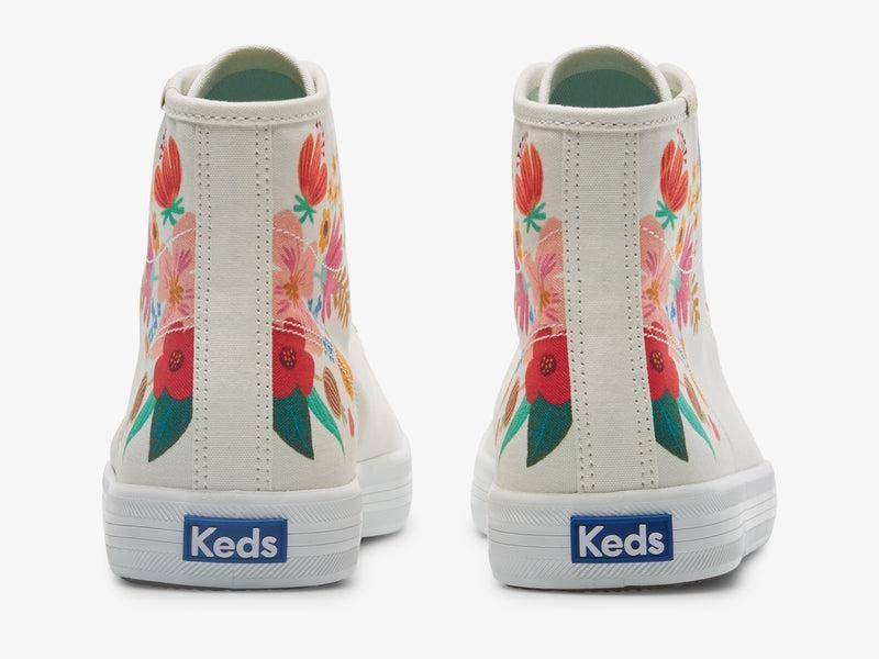 Keds x Rifle Paper Co. Kickstart Hi Canvas Prints Damen Weiß | 05827RZFV