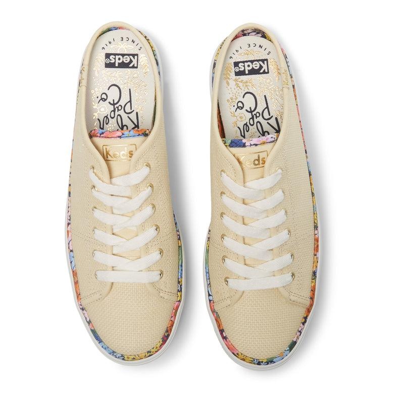 Keds x Rifle Paper Co. Triple Kick Mule Raffia Platform Sneakers Damen Lightyellow | 85317SJQI